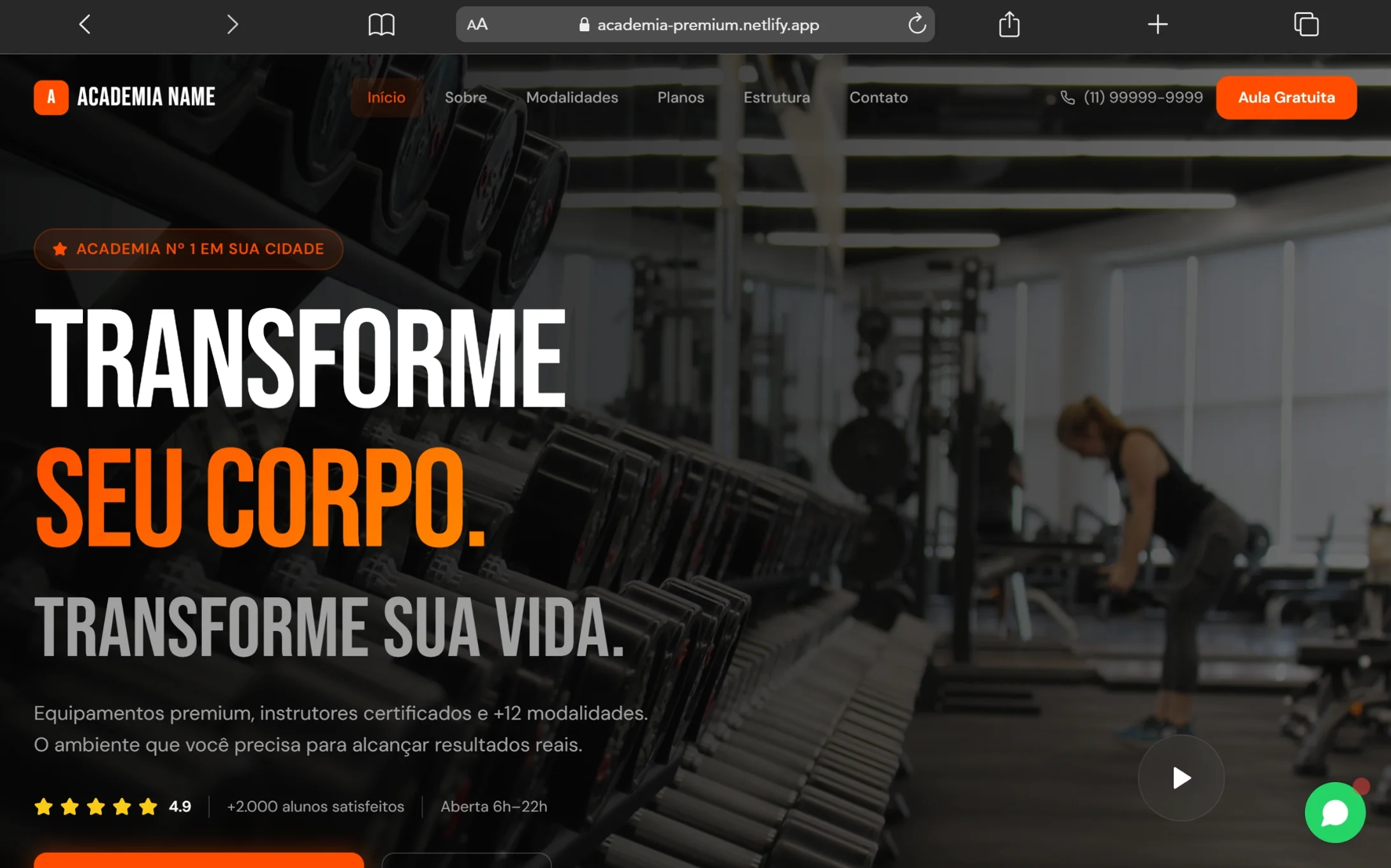 Academia Premium: Site Institucional Enterprise