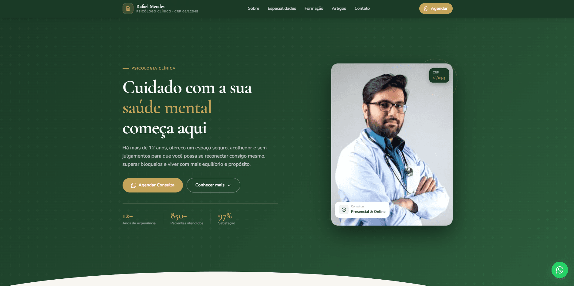 Dr. Rafael Mendes: Psicologia Clínica